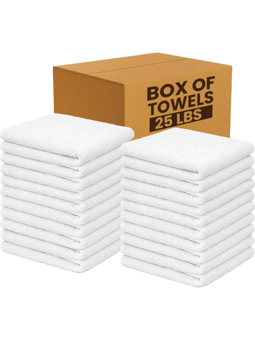 Bulk White Terry Cloth Mop Towels - 200 Soft, Quick-Drying Cleaning Rags, 14"x17